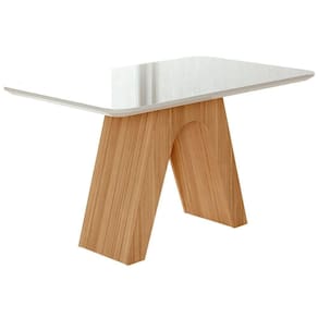 Conjunto De Mesa Clara 130 Cm Com 4 Cadeiras Paola Cimol Nature/ Nature/offwhite/nude