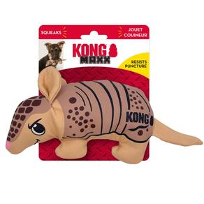 Brinquedo Kong Maxx Pelúcia Tatu Com Apito e Reforçada Com Dupla Camada Para Cachorro Pequeno