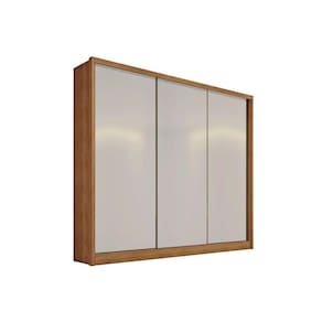 Guarda Roupas 3 Portas de Correr e 8 Gavetas Arezzo Plus Freijó/FendiOff - Novo Horizonte