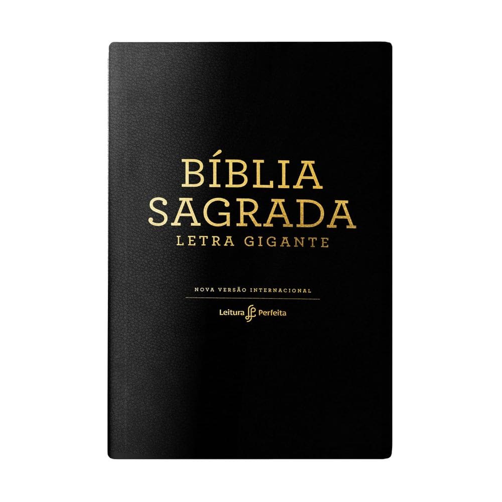 Bíblia NVI, Couro Soft, Preto, Letra Gigante, Leitura Perfeita
