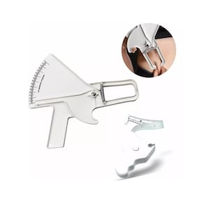 Adipômetro com calibre de gordura corporal e fita métrica