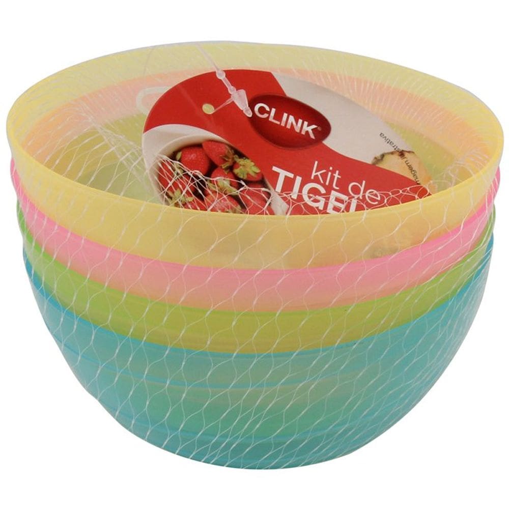 Kit 4 Tigela Bowl Gourmet Plásticas 340 ML Cozinha Cereais