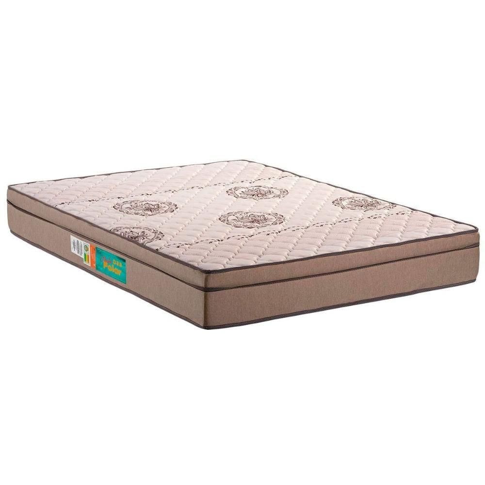 Colchão Casal Espuma D33  Pérola Euro Pillow Brown (138x188x24) - Polar