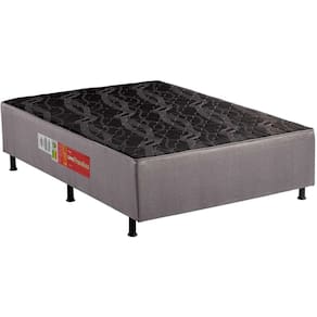 Cama Box Conjugado Casal: Colchão Ortopédico UniPremium Black (138x188x40) Polar