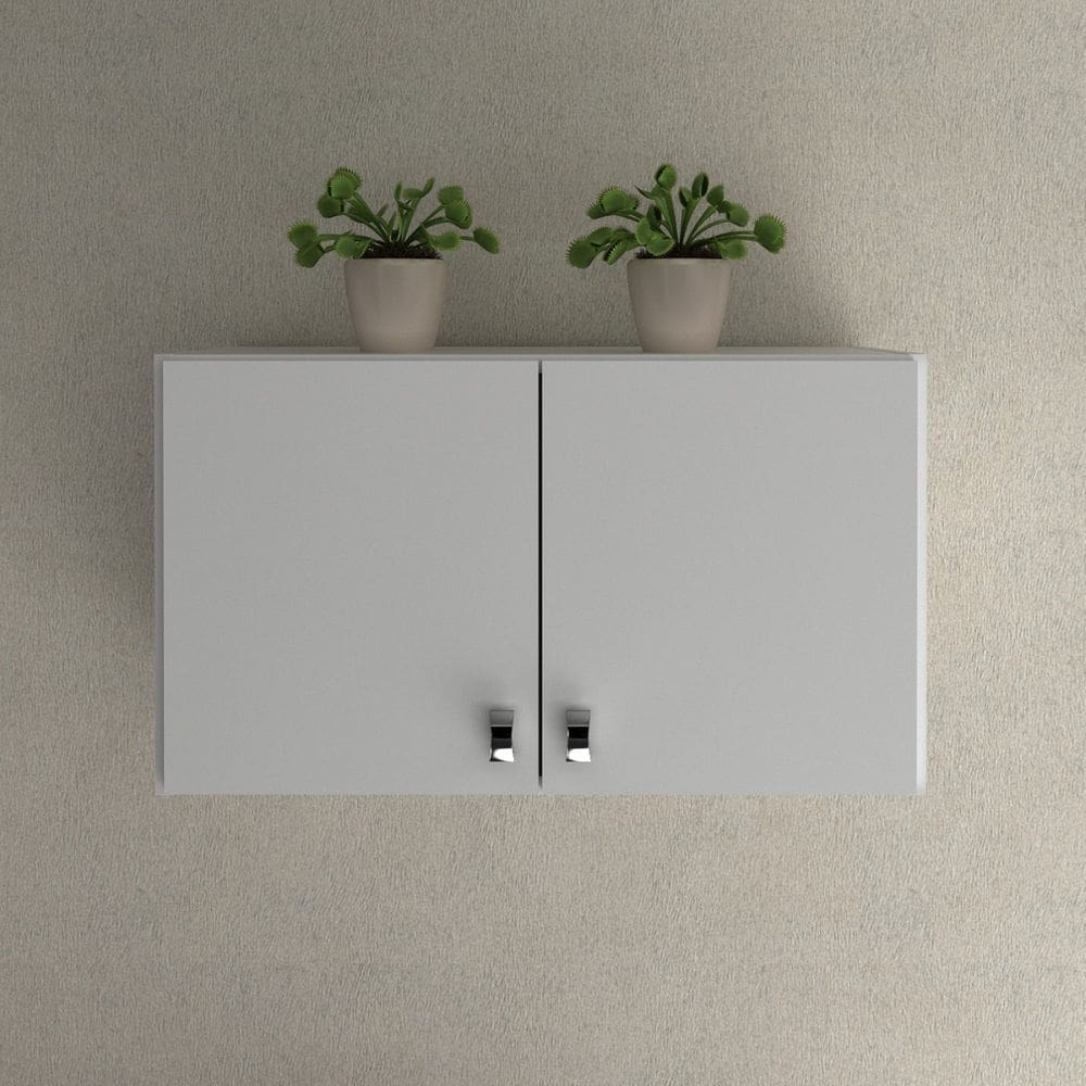 Armário Aéreo para Área de Serviço 63x36cm Branco Tecno Mobili