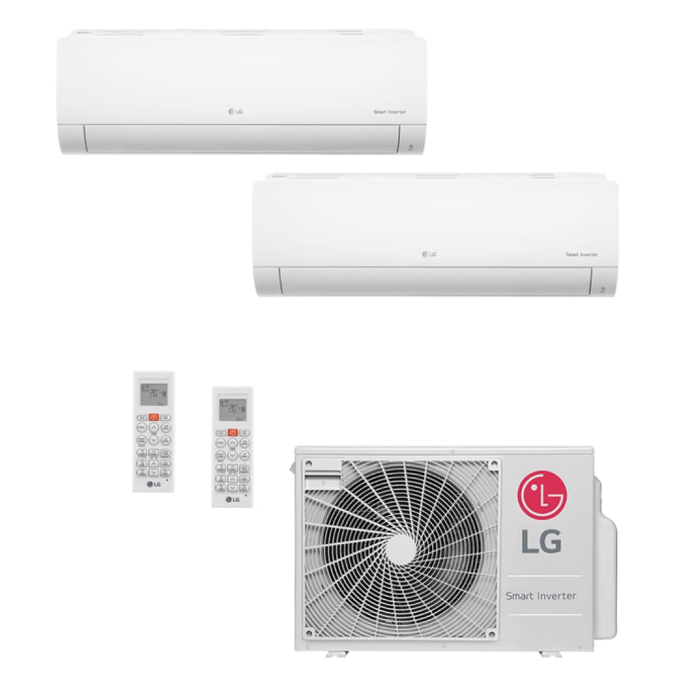 Ar Condicionado Multi Split Inverter LG Hi Wall 1x9000 + 1x12000 BTU/h Quente e Frio com WiFi Integrado A2UW18GFAC.AWGZ_1 – 220 Volts - 220V