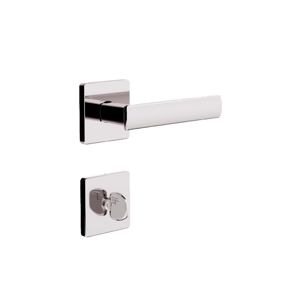 Fechadura 3f Banheiro 740B117 Ros. Quadrada Cromado