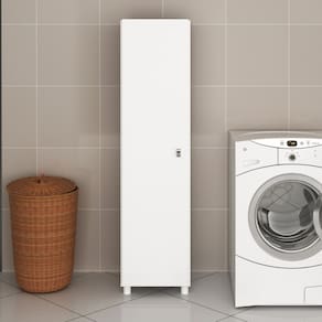 Armário Multiuso com 1 Porta 36x144cm Branco Tecno Mobili