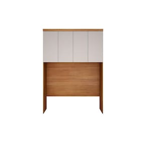 Modulado de Quarto Armário Ponte Aéreo Casal Rizon c/ 4 Portas Freijo Cumaru c/ Fendi - Novo Horizonte