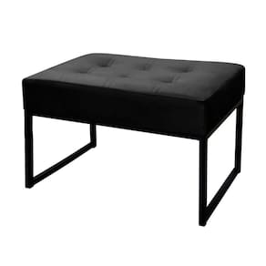 Puff Decorativo De Sala E Quarto Paris Veludo Speciale Home Preto