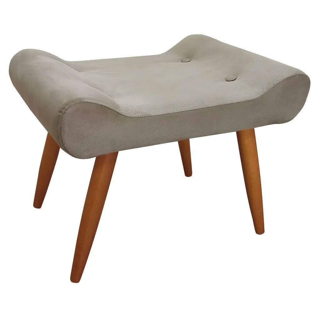 Puff Decorativo Lara Sued Shop Das Cabeceiras Bege