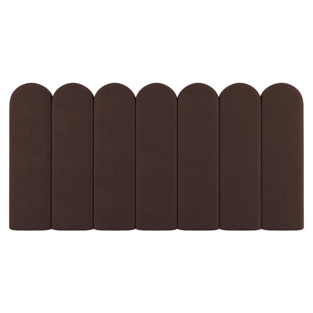 Painel Cabeceira Cama Box Solteiro Lana 100cm Linho Marrom - Abmaza