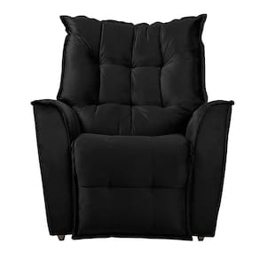 Poltrona Do Papai Reclinável King Veludo Shop Das Cabeceiras Preto