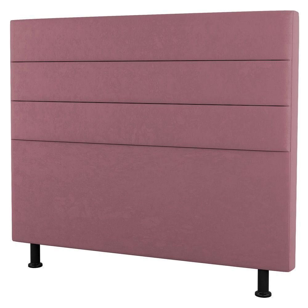 Cabeceira Cama Box Solteiro Malik 90cm Suede Rosé - Abmaza
