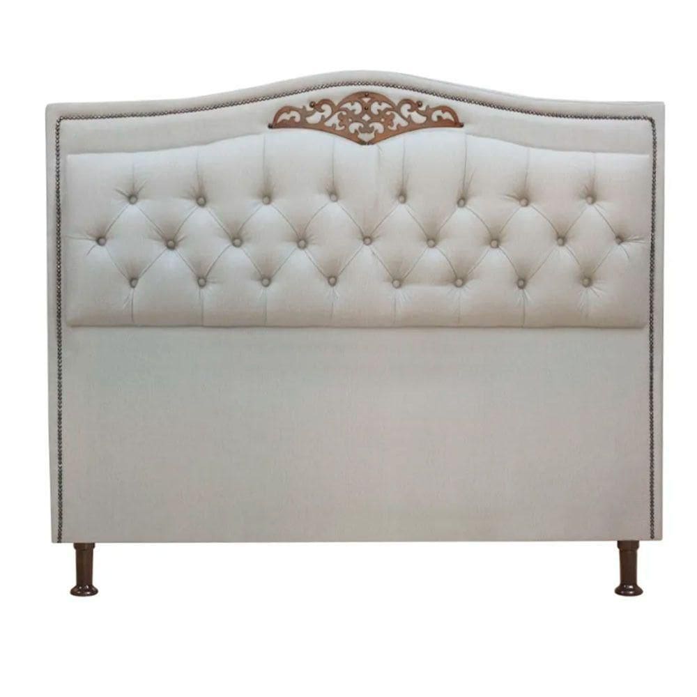 Cabeceira Holanda 1,40 Casal Linho Shop Das Cabeceiras Carvalho