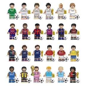Boneco Jogador Futebol Time Clube Liga Blocos De Montar