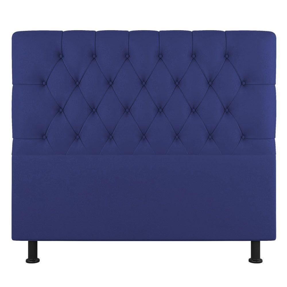 Cabeceira Cama Box Casal Nice 140cm Suede Azul - Abmaza