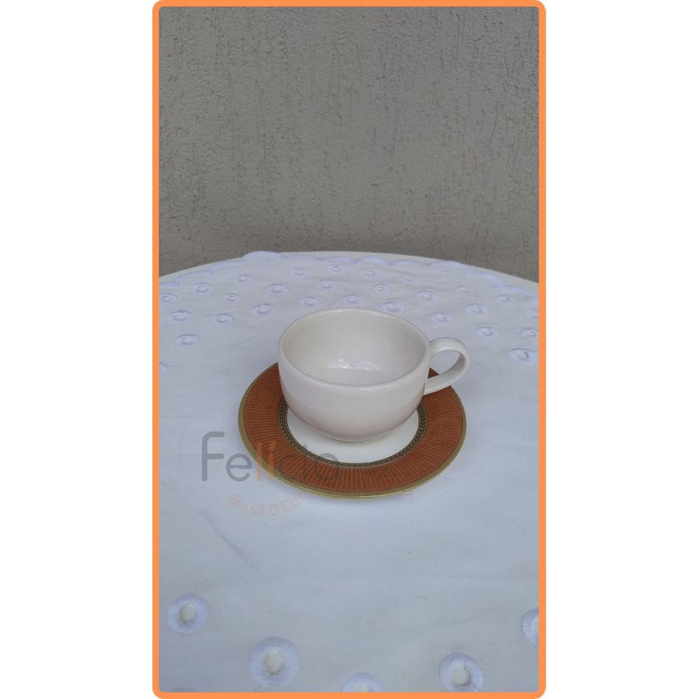 Xícara de Café Branca com Pires Celebrate Vermelho 80ml - Alleanza