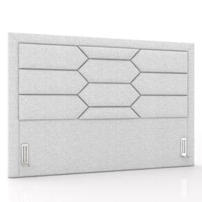 Cabeceira Cama Box Casal Queen 160cm Texas P02 Linho Cinza Claro - Mpozenato