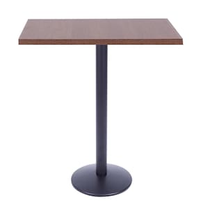 Mesa Bistrô Zeta 111,50 Cm (Altura) Com Tampo Em Mdp Quadrado 70 Cm Imbuia