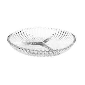 Petisqueira 3 Divisórias Lyor Renaissance De Cristal 22cm
