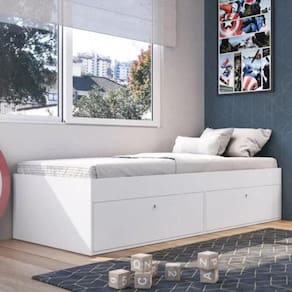 Quarto Juvenil C- Cama 80 E Mesa De Cabeceira Tokio