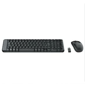 Combo Teclado E Mouse Logitech Sem Fio Mk220 - 920-004431 Preto