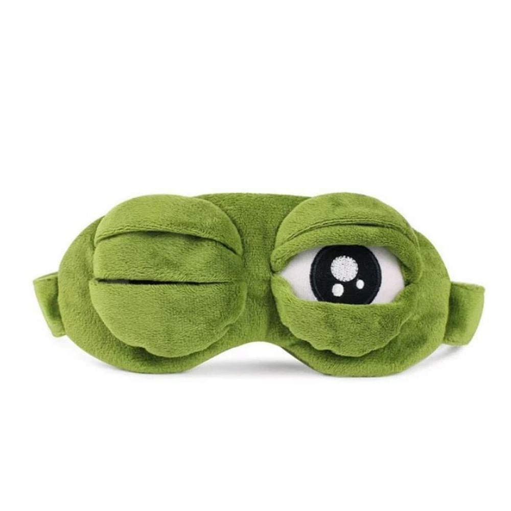 Máscara para dormir para os olhos Shinywear Cute Rabbit Plush Blindfold Gree