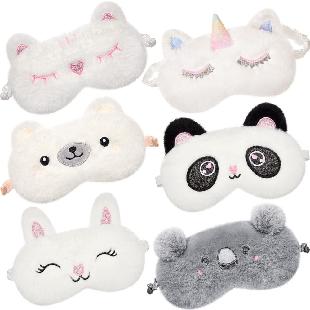 Máscara de dormir Geyoga Unicorn Koala White Cat Bear Dog Grey Cat