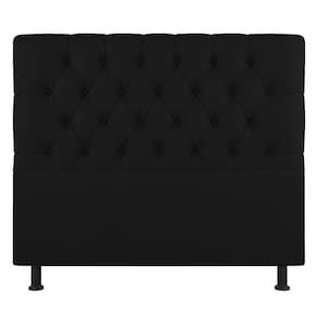 Cabeceira Cama Box Casal Queen Size Nice 160cm Sintético Preto - Abmaza