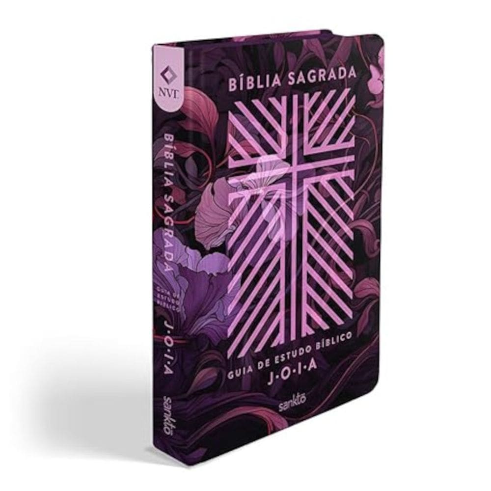 Bíblia Sagrada - NVT - Guia de Estudo Bíblico - J.O.I.A - Capa floral