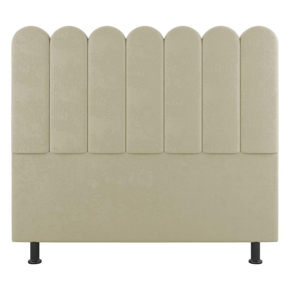 Cabeceira Cama Box Casal Queen Size Lana 160cm Sintético Bege - Abmaza