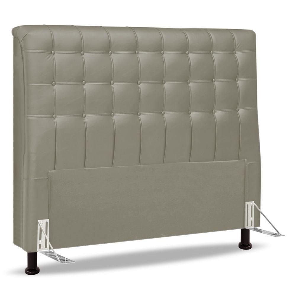Cabeceira Cama Box Casal Ciara 140cm Botonê Com Frame Linho Bege - Abmaza