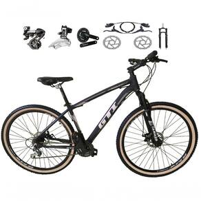 Bicicleta Aro 29 Gti Roma Shimano Altus 24v Freio Disco Hidráulico Garfo Trava - Preto-cinza Tam.17