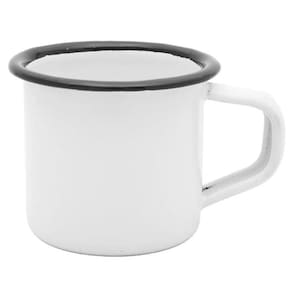 Dupla de Canecas Mimo ECN5BC 5 cm Ferro Esmaltado Branco
