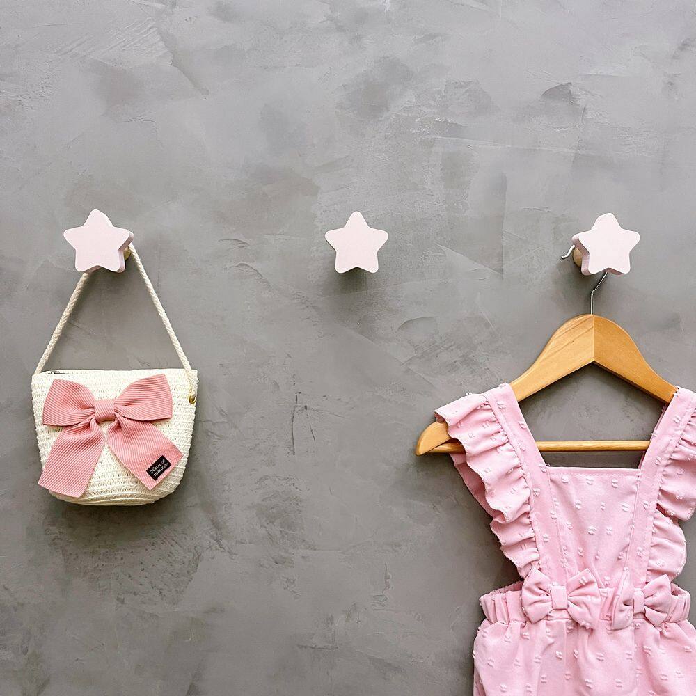 6 Ganchos de parede infantil decoração bebê estrela 6Esbb15