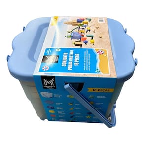 Kit Balde De Praia Brinquedo Infantil 18 Peças Plástico