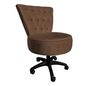 Cadeira Mocho Capitonê Elegância Veludo Base Giratória - Pallazio Marrom