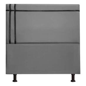 Cabeceira Royal 90cm Suede Fita Preta Shop Das Cabeceiras Chumbo
