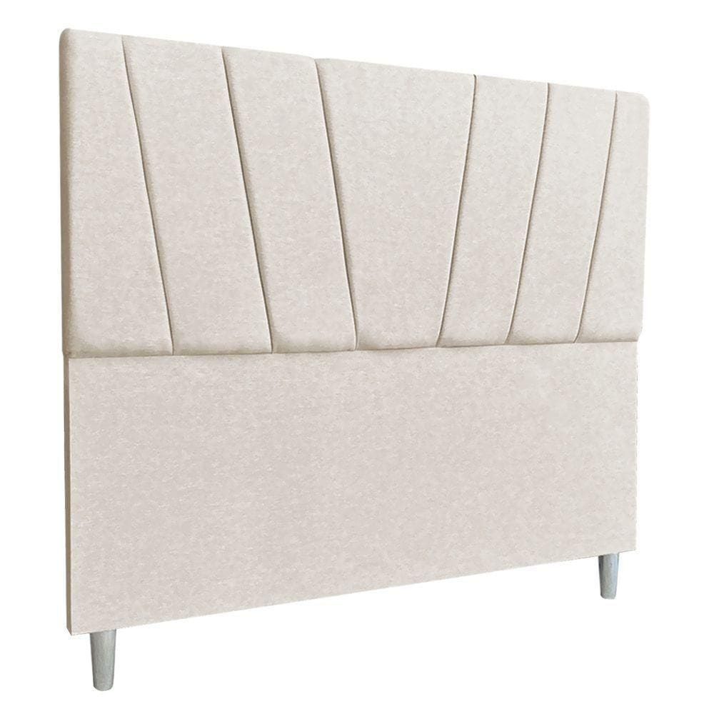 Cabeceira King 1,95m Italia Veludo Bege