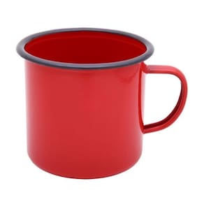 Dupla de Canecas Mimo ECN10VM 10 cm Ferro Esmaltado Vermelho