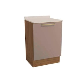 Módulo Cozinha Kappesberg Botanic Balcão Botanic M629 1 Porta c/Tampo 60cm Nogueira/Fendi/Orion - Kappesberg