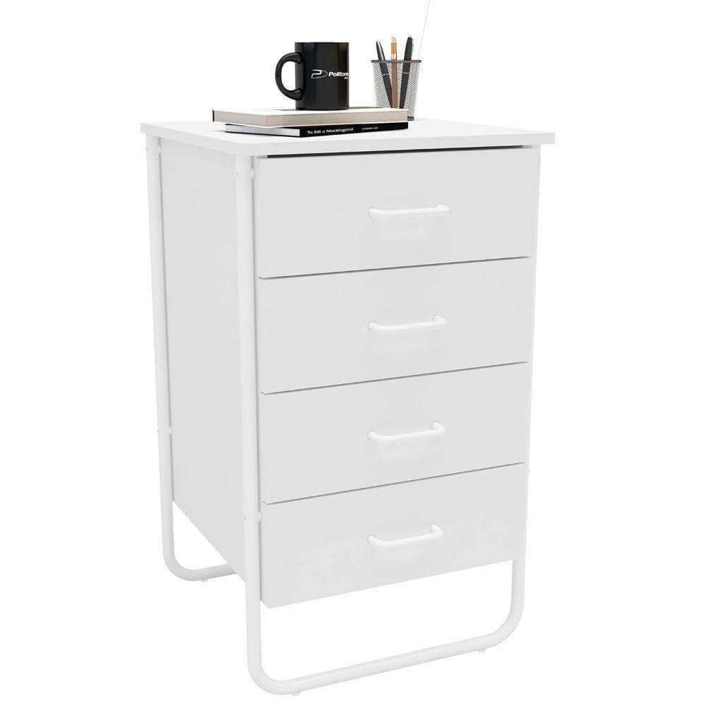 Gaveteiro Foster 4 Gavetas Politorno Branco Branco