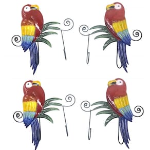 Gancho Metal Duplo Enfeite Decoraçao Parede Kit 4 Uni Arara Vermelha Sala Quarto Casa