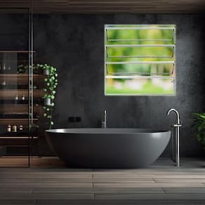 Vitro Basculante Linha Modular Brilhante 80x80 Cinza