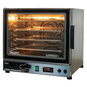 Forno Elétrico Turbo Convector 56 Litros Para 8 Bandejas 35x35 Logos 3040W Maná