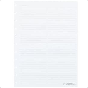 Refil Pautado de Caderno Inteligente Linha Branca Grande 30 Folhas 120g