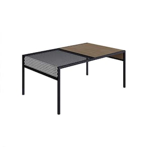 Mesa De Centro York 80cm Estrutura Preto Fosco - Hanover