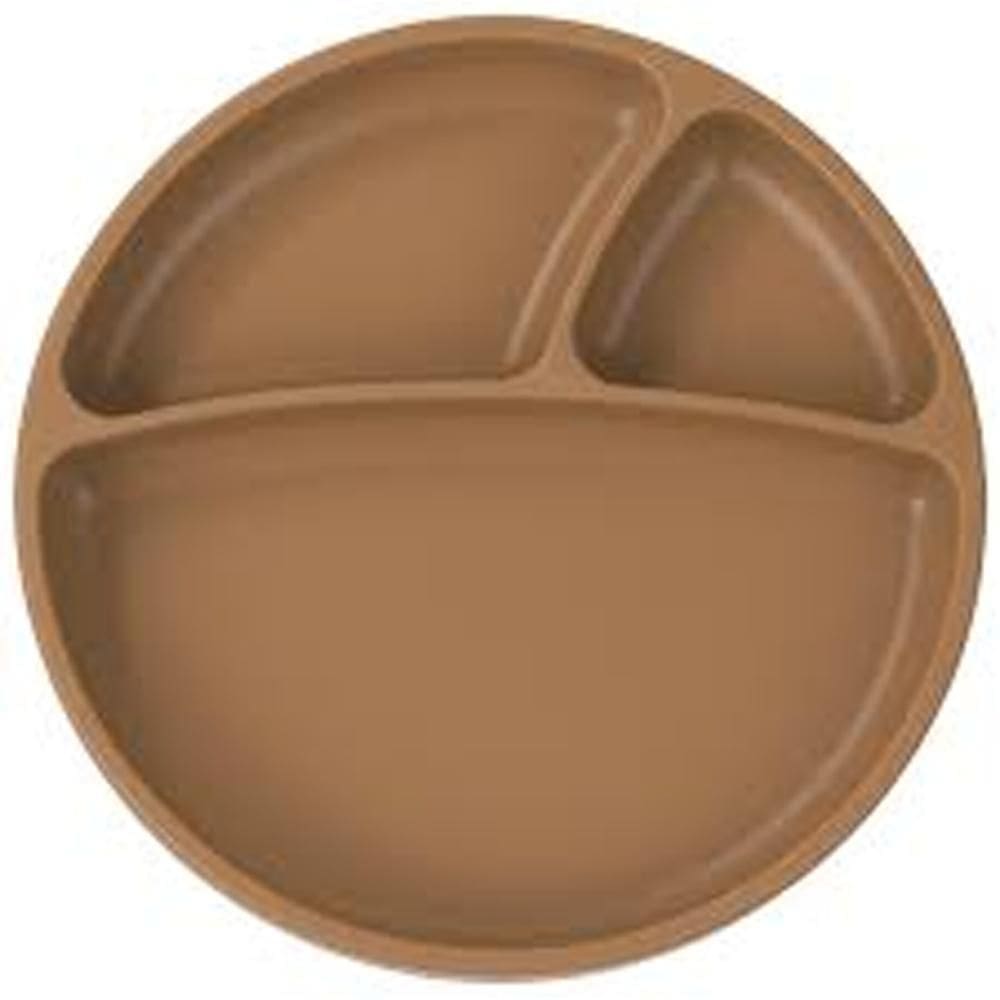 Prato Infantil Divisórias Silicone Portions Woody Brown - Minikoioi