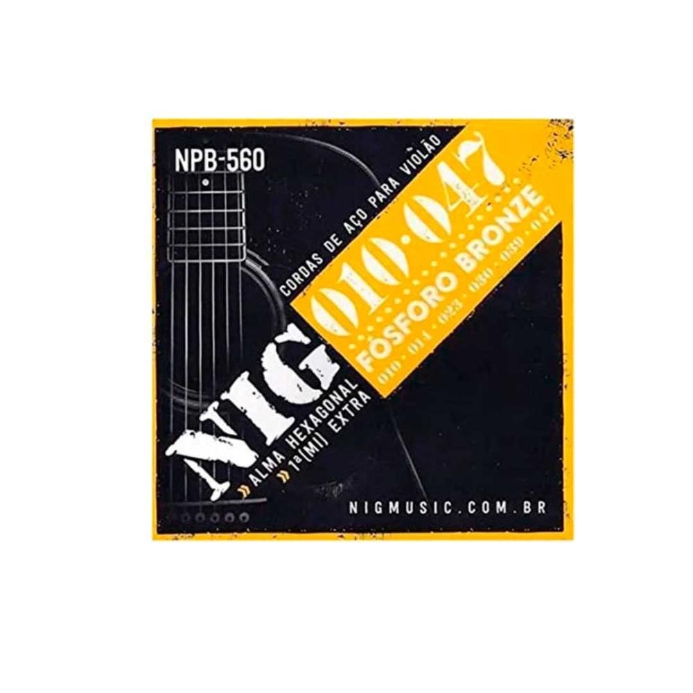 Encordoamento Violão Aço Fósforo Bronze 010”-047” Nig - Npb560 [F108]